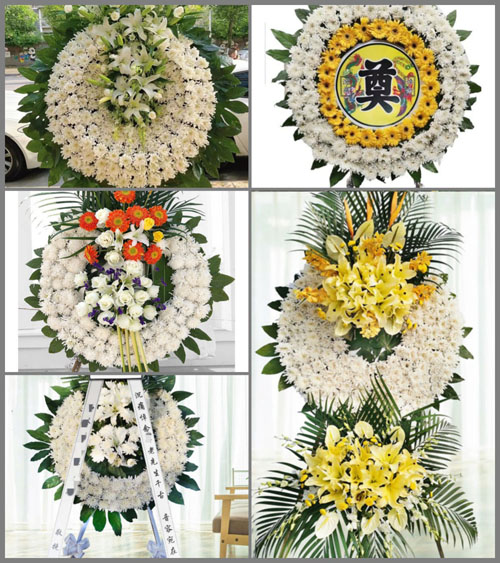 山东青岛即墨市鳌山卫街道冯家河村花圈速递